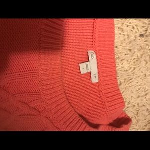 NWOT gap chunky cable kit sweater coral